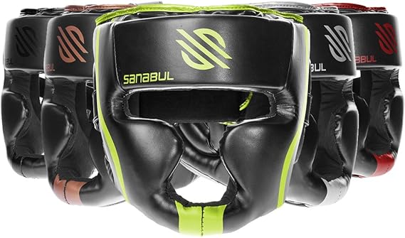Sanabul Essential Boxing Headgear for Men & Women, Muay Thai MMA Headgear with Protective Padding, Full Face Coverage for Sparring Training
