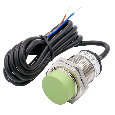 Heschen M30 Inductive Proximity Sensor Switch PR30-15DC Cylindrical Type Detector 15mm DC12-24V 2-Wire NC(Normally Closed) CE