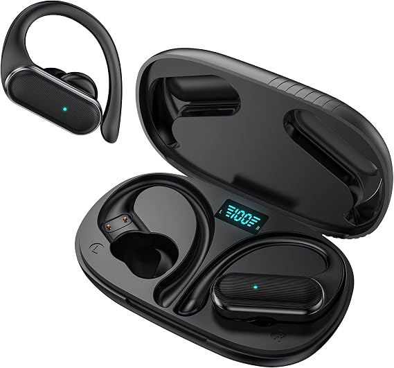 Wireless Sports Earbuds with Ear Hooks & 80H Playtime