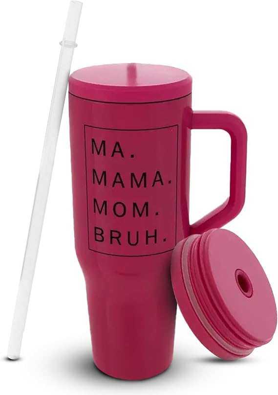 Hobby Lobby Mama Stainless Steel Tumbler with Lid and Straw, 40 Ounces