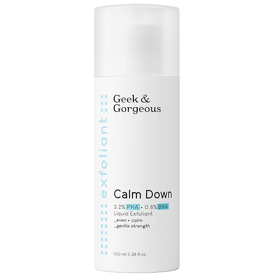 Geek & Gorgeous Calm Down 4% PHA + BHA Exfoliating Liquid, 3.38 oz
