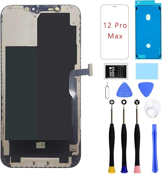 for iPhone 12 Pro Max Screen Replacement Kit 6.7 inch for iPhone 12 Pro Max LCD Display Digitizer Touch Screen Assembly with Repai