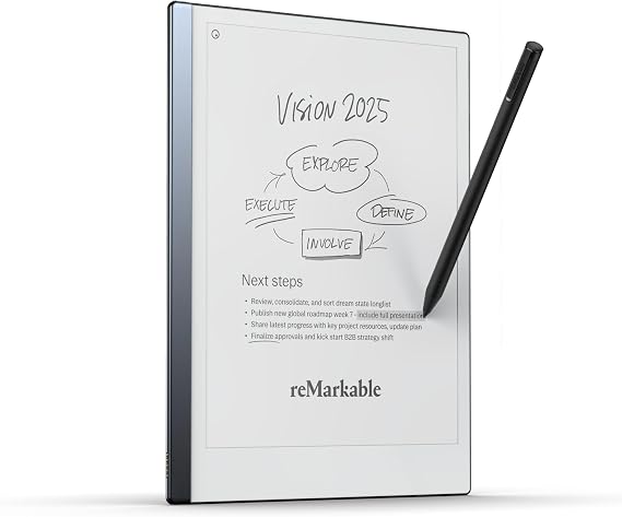 reMarkable 2 - Tablet Paper Next Generation (including Marker Plus Eraser) - Take written notes on a screen that looks like paper; convert to text; View on all devices
