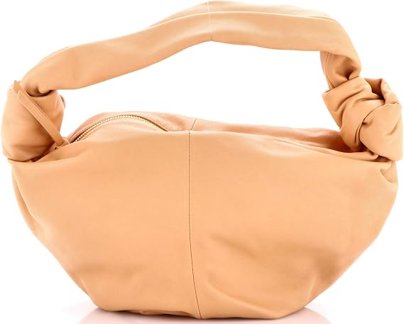 Pre-Loved Double Knot Hobo Leather Mini, Neutral