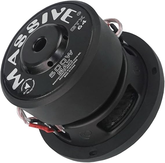 Massive Audio 6" Subwoofer 500 Watt Dual 4 Ohm Voice Coil GTX64