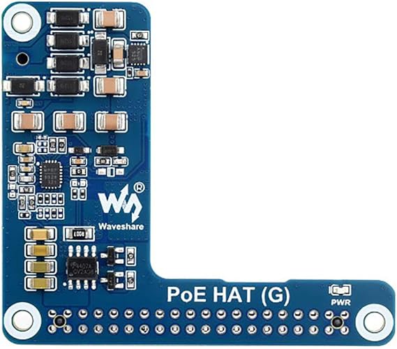PoE HAT (G) for Raspberry Pi 5, Power Over Ethernet HAT IEEE,5V 5A Output, Supports 802.3af/at Network Standard Compatible with Raspberry Pi 5 Official Case