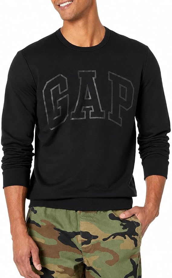GAP Men's Logo Fleece Crew Sweatshirt Hooded Sweatshirt