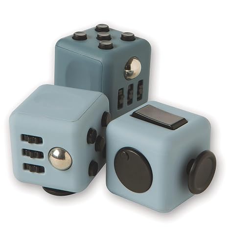S&S Worldwide Fidget Cubes, Three Unique Plastic 1-14 Cubes to Improve Focus and Calm Anxiety Pack of 3
