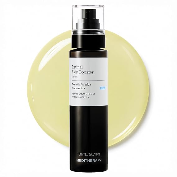 MEDITHERAPY Retinal Skin Booster Serum 5.07 fl oz | Retinaldehyde, Niacinamide, Cica | Korean Hydrating Face & Body Serum for Dull, Uneven Skin, All Skin Types, K-Beauty