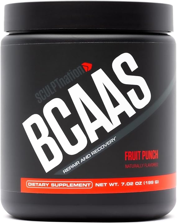 Sculpt Nation by V Shred BCAA Powder - Powerful Amino Acids Blend to Support Recovery and Endurance, Branch Chain Essential Amino Acids, Fruit Punch - 30 Servings