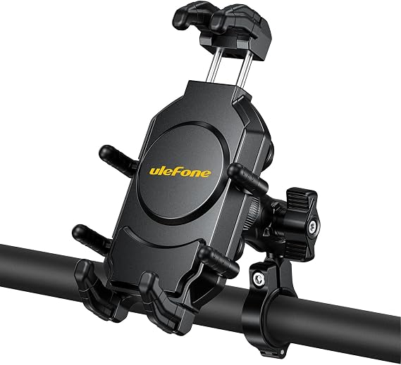Ulefone Armor Mount Pro AM01, Bike Phone Holder, Motorcycle Phone Mount Handlebar Cell Phone Clamp, Scooter Phone Clip for iPhone, and More 5.4" - 7.2" Smartphones