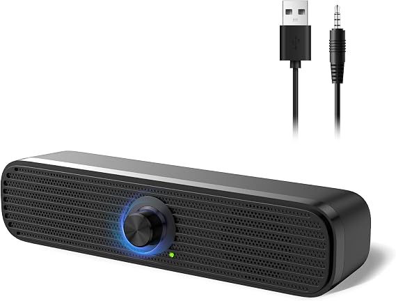 1Mii DeskRoar GT11 USB Computer Speakers for Desktop PC, Volume Control