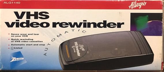 Zenith Allegro Vhs Video Rewinder