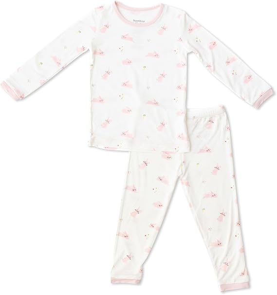 Bamboo Little Toddler Pajamas Soft Breathable Long Sleeve Set- Bulldog-2T | Soft, Breathable Long-Sleeve Pajama Set for Kids, Imported, Kids Sleepwear, 95% Viscose Derived from Bamboo, 5% Spandex