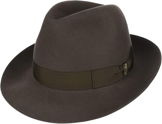 Borsalino Classico Fur Felt Fedora (62) Taupe