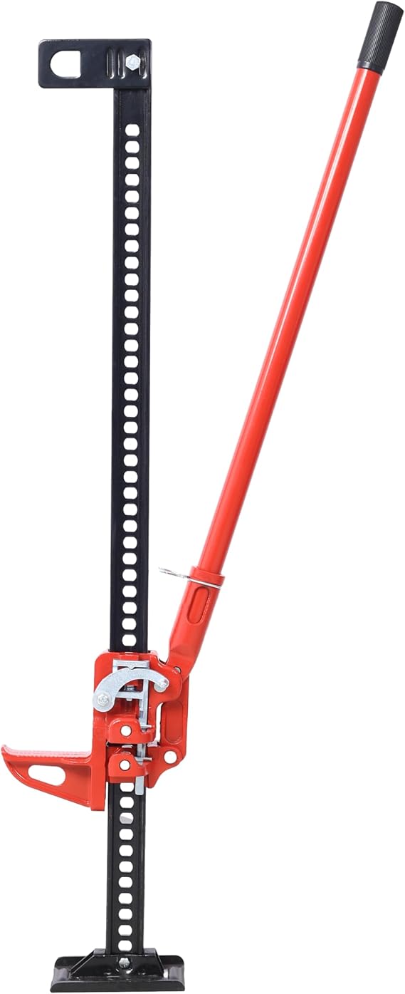48" High Lift Farm Jack - 7000 lbs Capacity, Ratcheting Off-Road Utility Jack for Tractor, Truck, SUV - Heavy-Duty Bumper Lift