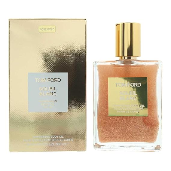 Tom Ford Soleil Blanc Rose Gold Shimmering Body Oil for Unisex, 3.4 Ounce