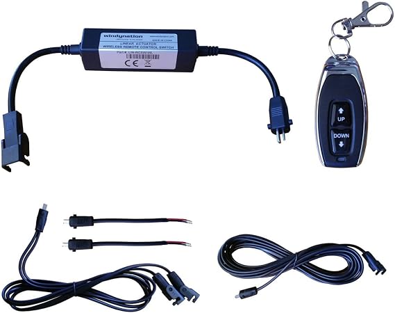 WindyNation Linear Actuator or DC Motor DPDT Wireless Remote Control Switch & Wiring