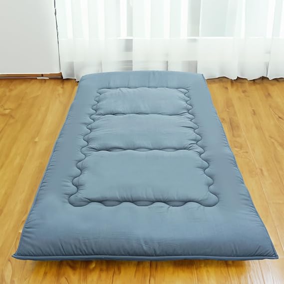 FindPanda Japanese Floor Mattress Futon Mattress with Cover (Grey, Full 80" L x 54" W x 2.5" Th)