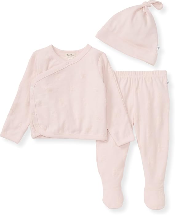 Burt's Bees Baby baby-girls Unisex Baby Take Me Home Set, 3-piece Top, Pant, and Hat Bundle
