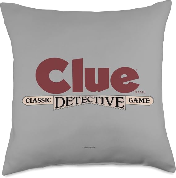 Clue Classic Detective Game Throw Pillow
