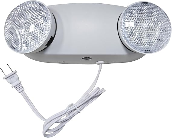 TANLUX LED Emergency Lights with Battery Backup, Commercial Emergency Light Fixtures for Business Home Power Failure Emergency Exit Sign Lighting with 1.0 Meter Plug in Cord AC120V Input