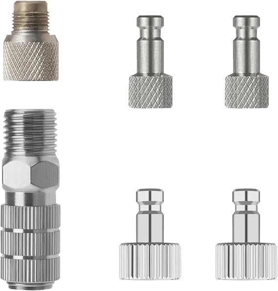 HUBEST 6pc Quick Release Kit, Converts Paasche to 1/8" BSP Airbrushes