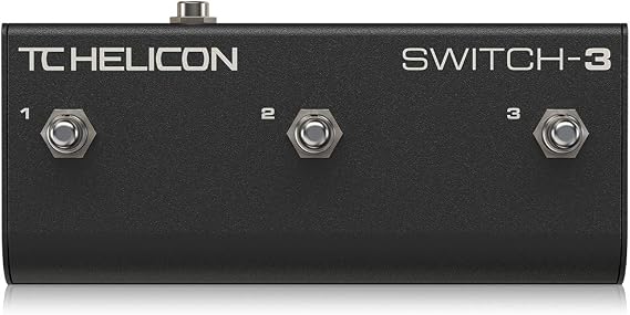 TC-Helicon Switch-3 Black 3-Switch Accessory Pedal for Harmony-M, VoiceWorksPlus, VoiceDoubler and VoiceWorks, Model 964100002