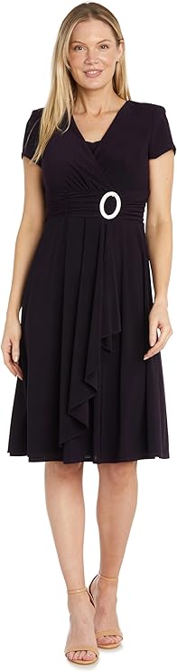 R&M Richards Women's Plus-Size One-Piece Ring Dress Plus