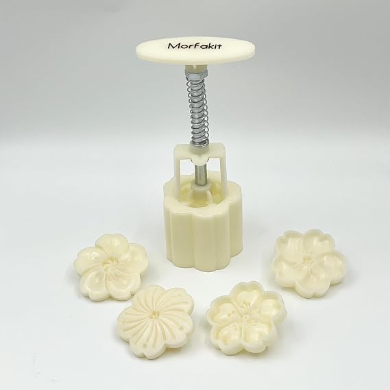 Mid Autumn Festival Pie Molds for Baking Moon Cake Mold Set 4pcs 50g