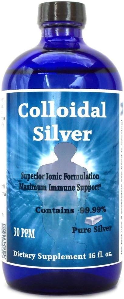 Superior Colloidal Silver 30PPM 16 fl oz Ionic Made with 99.99% Pure Ag