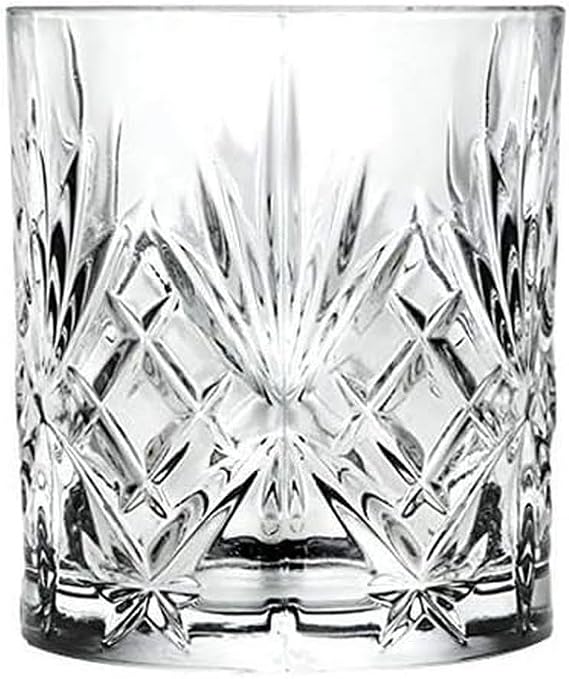 RCR Cristalleria Italiana S.p.a. Melodia Line Modern Glass Bitter and Spirits Glasses 6 Crystal Glasses 8 cl