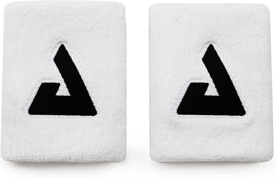 JOOLA Trinity Wristband 2 Pack White Wrist Bands with Moisture Wicking Performance Material 4 inch Elastic Sweatband for Wrists Table Tennis & Pickleball Accessory