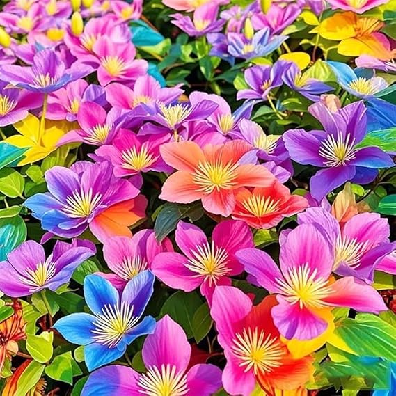 Clematis Seeds, 200 Count, Non-GMO, Perennial Climbing Ornamental Flower Vine, for Garden Trellis, Fence, Patio, Balcony, Indoor and Outdoor Pots