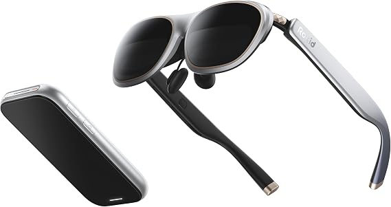 Rokid AR Spatial Silver AR Glasses with Triple Display for Spatial Computing 150 50°FOV 120Hz 3DoF IPD and 0-600 Diopter Myopia Correction Access to Thousands of Apps
