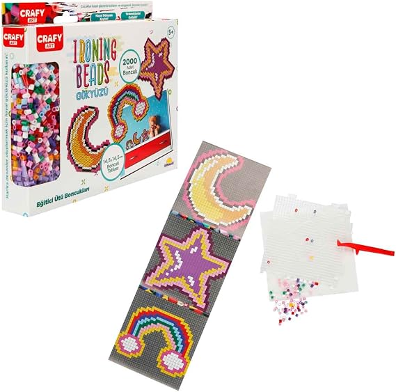 Crafy Hobi Boncuk Aktivite Set Gökkuşağı-Yıldız-Ay