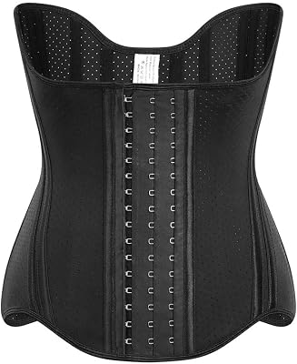 Latex Waist Trainer for Women Breathable Steel Boned Underbust Corsets Bustiers Hourglass Body Shaper