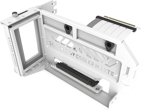 Cooler Master Vertical GPU Card Holder Kit V3, PCIe 4.0 5.0 Motherboards GPUs RTX 5090 RX 9070 XT, ABS Casing, 165mm Length, Modula Adjustable for E-ATX ATX Micro ATX Case, White