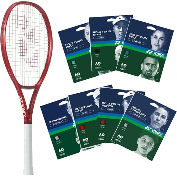 Yonex VCore 100 8th Gen Ruby Red Tennis Racquet Custom Strung with Your Choice of String