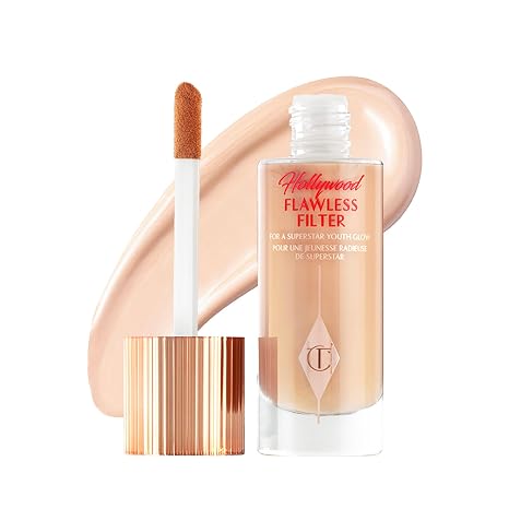 Charlotte Tilbury Hollywood Flawless Filter - MultiUse Makeup Primer, Complexion Booster & Illuminating Liquid Highlighter with Sheer Coverage - Smooths & Blurs Skin