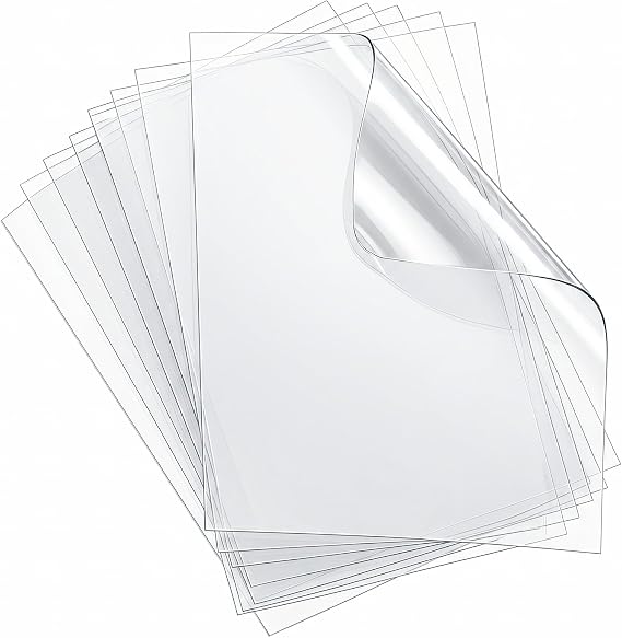 50Pcs Clear Acetate Sheets 6.30×4.33in Heat Resistant Acetate Sheets for Crafts Transparency Sheet for DIY Scrapbooks Heat Shrink Papers Cards Photo Albums Photo Frame Easy to Cut