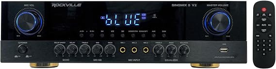 RockvilIe SingMix 5 2000w Home Theater Receiver w/Bluetooth/Echo/Mic inputs
