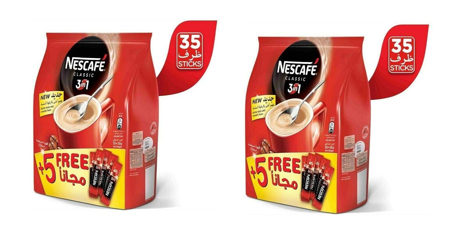 Classic Coffee 3in1 30 Sticks  5 Free - 2 Bags x 35 Sticks 11.7g Each