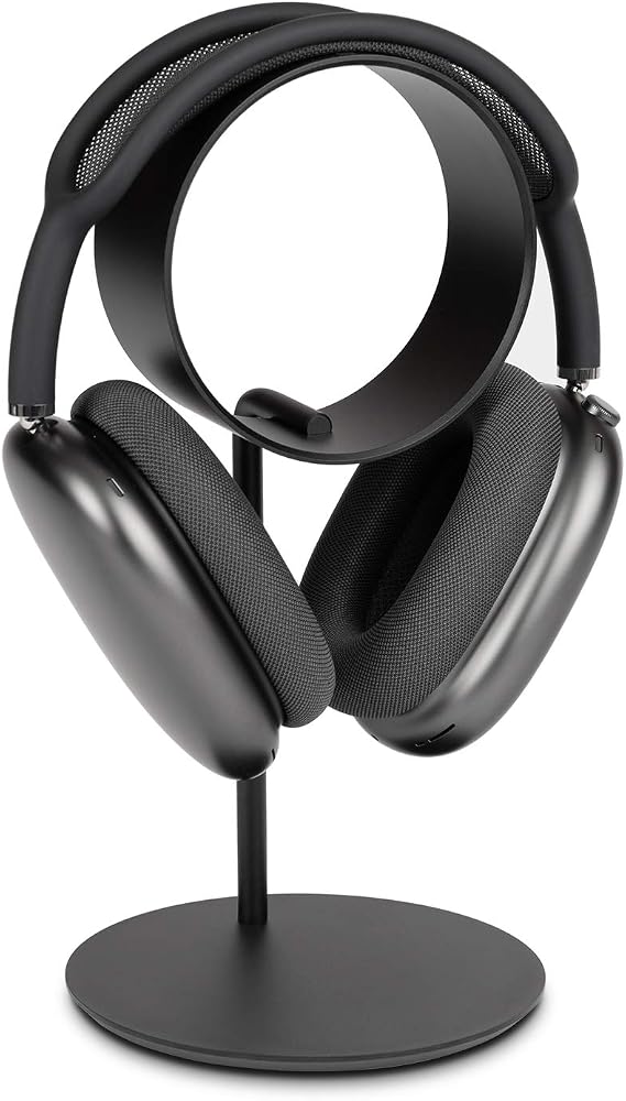 UPPERCASE Designs Zero Infinity Support Creaseless Premium Aluminum Headphone Stand Compatible with AirPods Max and Other Premium Headphones (Black)
