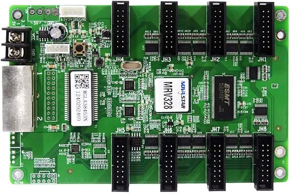 Novastar MRV328 General Receiving Card for LED Display Screen, Latest Upgraded Version of MRV336, Resolution 256256, 16 Groups RGB Data Output, Integrates 8 Standard HUB75 Connectors