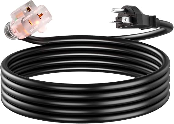 10FT 12 Gauge Heavy Duty Durable NEMA 5-20P/NEMA 5-15/20R Indoor/Outdoor Extension Cords, 20 Amps 125Volts...