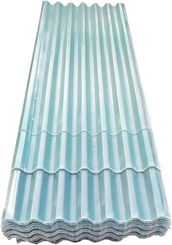 2mm Thick Clear Roof Sheet,2mm Corrugated Roofing Sheets,Insulating Roofing Cladding Panel,Sun Roofing Tiles Fiberglass Daylighting Panels,Rainproof Carport,9/10/11/12 Pcs(12 Pcs,0.9x1.7m/35x67in)