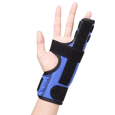 Pinky Finger Splint, Adjustable 4th or 5th Metacarpal Splint Hand Brace for Boxer’s Fracture, Broken Fingers, Arthritis, Tendonitis, Pain Relief, Fits Left Right Hand, L/XL