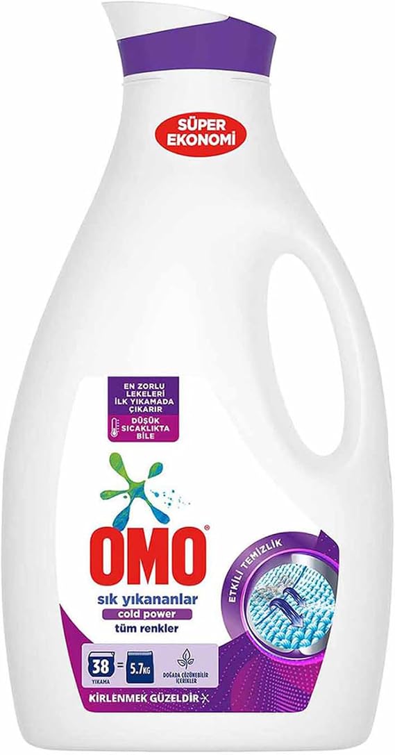 Omo Sıvı Çamaşır Deterjanı Sık Yıkanan Çamaşırlar İçin 2470 ml