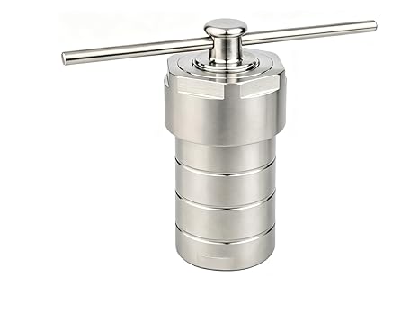 Hydrothermal Synthesis Autoclave Reactor 6Mpa 240C 304 Stainless Steel with PTFE Lining Safe Explosion- Proof Pressure Relief Hole (500ml)